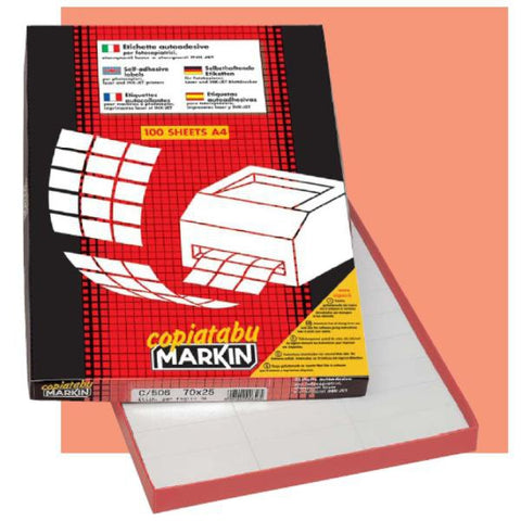 MARKIN 210C504 CONFEZIONE 1.200 ETICHETTE 105X48 AUTOADESIVE BIANCO OPACO