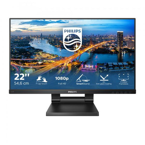 Philips B Line 222B1TC/00 Monitor PC 54,6 cm [21.5] 1920 x 1080 Pixel Full HD LED Touch screen Nero (Philips B Line 222B1TC - Monitor a LED - 22 [21.5 visualizzabile] - touchscreen - 1920 x 1080 Full