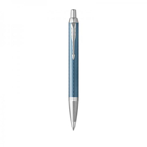 PARKER IM PREMIUM BLU GREY CT PENNA A SFERA A SCATTP PUNTA 1 MM FUSTO IN ALLUMINIO ANODIZZATO INCHIOSTRO BLU