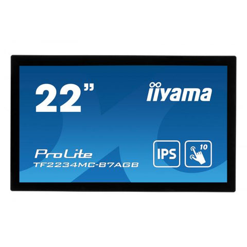 iiyama ProLite TF2234MC-B7AGB monitor touch screen 54,6 cm (21.5") 1920 x 1080 Pixel Multi-touch Multi utente Nero