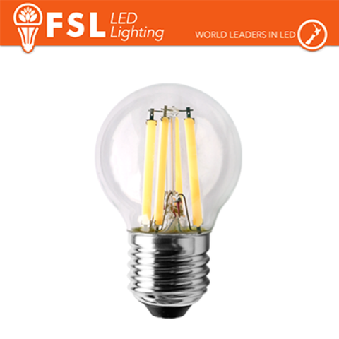 LUCE NATURALE - 4000K LAMPADA FILAMENTO SFERA - 4W 4000K E27