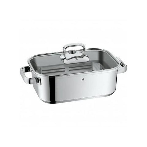 WMF Vitalis casseruola per arrosto 3,5 L Vetro, Silicone, Acciaio inossidabile