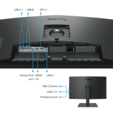 BenQ PD2705U Monitor PC 68,6 cm [27] 3840 x 2160 Pixel 4K Ultra HD LED Nero (PD2705U 68.58CM 27IN IPS - 3840X2160 16:9 UHD 350CD USB-C)