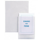 SEI ROTA IESTI TASCHE PORTA ETICHETTE ADESIVE IN PVC 210X297 mm TRASPARENTE CONF 25 Pz.