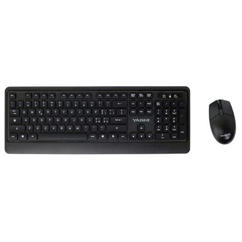 YASHI PROFESSIONAL MULTIMEDIA SOFT KEYBOARD & MOUSE WIRELESS KIT BLACK - MY537