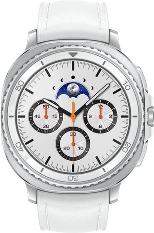 Samsung Galaxy Watch8 Classic - 46 mm - intelligente Uhr mit hybrid band - Hybrid-Eco-Leder - Bandgre: S/M/L - Anzeige 3.4 cm (1.34") (SM-L500NZWADBT)