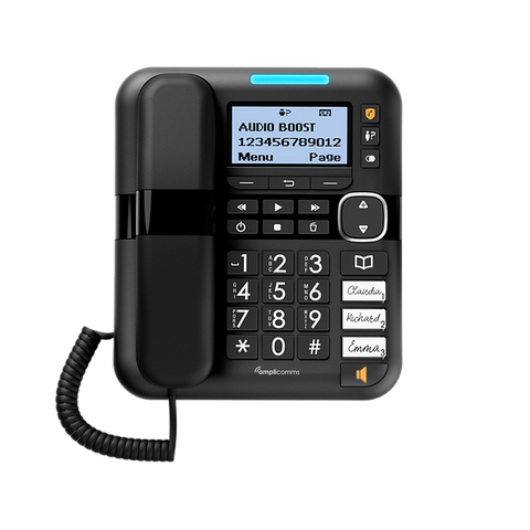 amplicomms BigTel 1580 Telefono DECT Identificatore di chiamata Nero