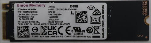 Lenovo 256GB M.2 PCIe NVMe SSD with (5SS1D71750)