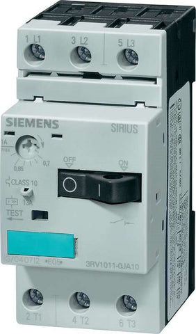 Siemens SIRIUS-Leistungsschalter 3RV1 3RV1011-0HA10 3 Schlieer Max. 690 V / 50/60 Hz (3RV1011-0HA10)