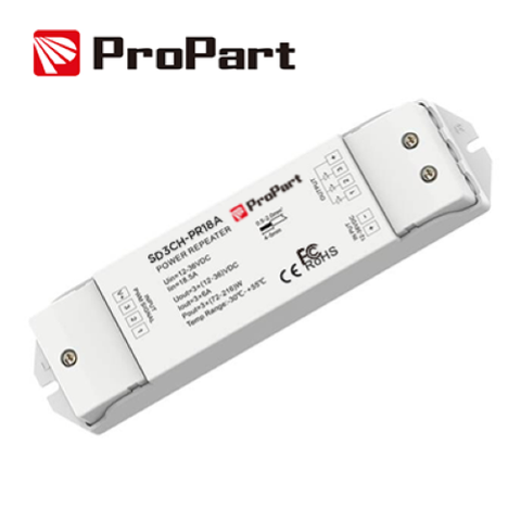 AMPLIFICADOR BIANCO RGB 15A (3 CANALES DA 5A) 12-60V