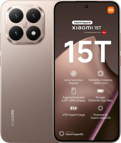 Xiaomi 15T Smartphone 256GB Rose Gold - 6,83" AMOLED 120Hz, 12GB RAM, 5G (MZB0KXZEU)