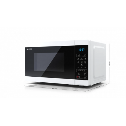 Sharp YC-MS02E-W forno a microonde Superficie piana Solo microonde 20 L 800 W Nero, Bianco