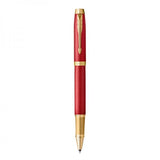 PARKER IM PREMIUM RED GT PENNA ROLLER PUNTA F FINITURE IN ORO INCHIOSTRO NERO