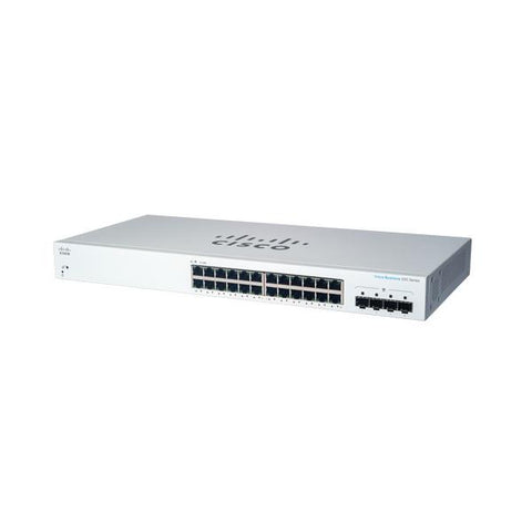 Cisco CBS220-24T-4G Gestito L2 Gigabit Ethernet [10/100/1000] 1U Bianco (Cisco Business 220 Series CBS220-24T-4G - Switch - intelligente - 24 x 10/100/1000 + 4 x Gigabit SFP [uplink] - montabile su r