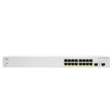 Cisco CBS220-16P-2G Gestito L2 Gigabit Ethernet [10/100/1000] Supporto Power over Ethernet [PoE] Bianco (CBS220 SMART 16-PORT GE POE - 2X1G SFP)