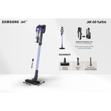 SAMSUNG VS15A6031R4 ASPIRAPOLVERE SENZA FILO SENZA SACCO CICLONICO 150W FILTRO HEPA CON ACCESSORI VIOLA
