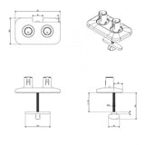 Dataflex 65.820 Accessorio per il montaggio del monitor (Dataflex Viewprime bolt through desk - mount 820 - white [5Years warranty])