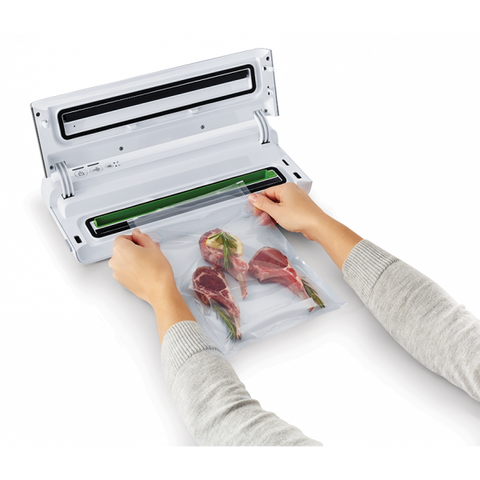 FoodSaver VS0100X macchina per sottovuoto Argento, Bianco