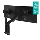Dataflex 65.213 Supporti a parete per TV 131,6 cm [51.8] Scrivania Nero (Dataflex Viewprime Plus dual monitor arm - black - no mount - height and depth adjustment [5Years warranty])