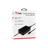 ITEK ITNBSDC90 ALIMENTATORE UNIVERSALE PER NOTEBOOK E DISPOSITIVI USB-C 90W SLIM DESIGN BLACK