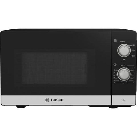 Bosch Serie 2 FFL020MS2 forno a microonde Superficie piana Solo microonde 20 L 800 W Nero, Acciaio inossidabile