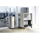 Durable TOUCH 21L Rettangolare Acciaio inossidabile Nero, Argento