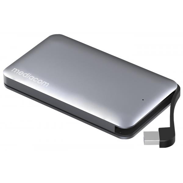 MEDIACOM M-HDSB3AS BOX ESTERNO PER HDD 2.5" SATA FINO A 4TB USB 3.0 GRIGIO
