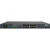 Switch de red Gigabit PoE++ en línea de 16 puertos, 1 Gb/s, 2 SFP, 19" (incl. staffe) 