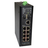 Tycon Systems TP-SW8GAT/24-SFP switch di rete Gestito L2+ Gigabit Ethernet [10/100/1000] Supporto Power over Ethernet [PoE] Nero (Tycon 10 Port Industrial Managed AT/Passive PoE Switch - TP-SW8GAT/24
