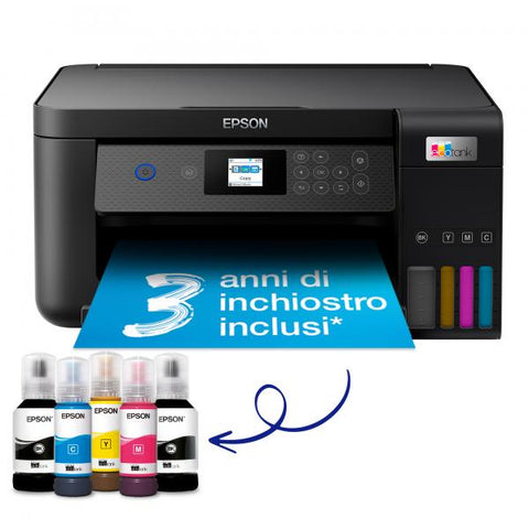 EPSON ECOTANK ET-2850 STAMPANTE MULTIFUNZIONE A4 USB WI-FI WI-FI DIRECT DISPLAY LCD 3.7 CM SERBATOI FLACONI ALTA CAPACIT BLACK