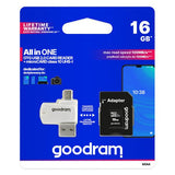 Goodram microSD 16GB CARD class 10 + adpter + card reader - blister