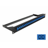 DeLOCK Pannello patch in fibra da 19 a 24 porte SC Simplex blu (Delock patch-panel - 1U - 19)