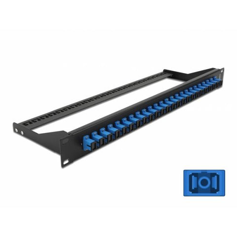 DeLOCK Pannello patch in fibra da 19 a 24 porte SC Simplex blu (Delock patch-panel - 1U - 19)