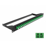 DeLOCK Pannello patch in fibra da 19 a 24 porte LC Duplex verde (Delock patch-panel - 1U - 19)