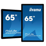 iiyama TF6539UHSC-B1AG visualizzatore di messaggi Pannello piatto interattivo 165,1 cm [65] LCD 500 cd/m 4K Ultra HD Nero Touch screen (iiyama TF6539UHSC-B1AG 65' Open Frame PCAP 50pt Touch IPS 4K