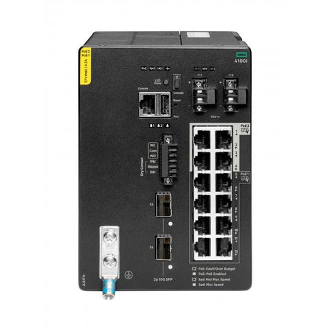 Hewlett Packard Enterprise Aruba 4100i Gestito L2 Gigabit Ethernet (10/100/1000) Supporto Power over Ethernet (PoE) 4U Nero