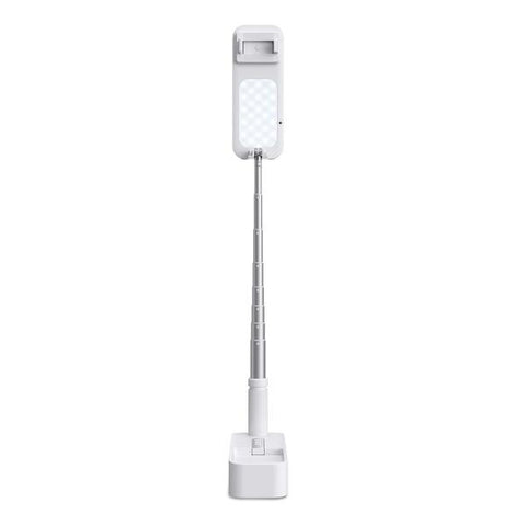 4smarts Selfie Stand LoomiPod Folg bastone per selfie Smartphone Bianco (Selfie Stand LoomiPod Fold with Lamps)