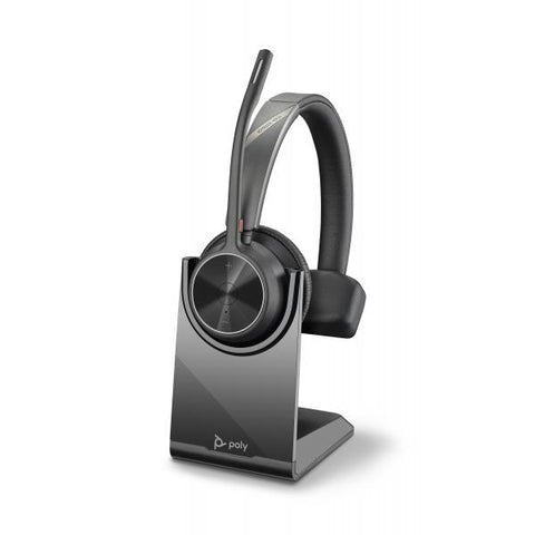 POLY Voyager 4310 UC Cuffia Padiglione auricolare USB tipo A Bluetooth Base di ricarica Nero