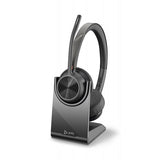 POLY Voyager 4320 UC Cuffia Padiglione auricolare USB tipo A Bluetooth Base di ricarica Nero