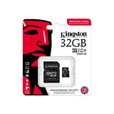 KINGSTON INDUSTRIAL MICROSD 32GB CLASSE 10 UHS-I DI CLASSE U3 V30 A1 CON ADATTATORE MICROSDHC PER SD BLACK