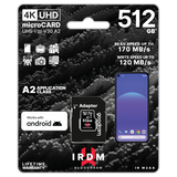 microSD IRDM by GoodRAM 512GB UHS I U3 A2 + adapter