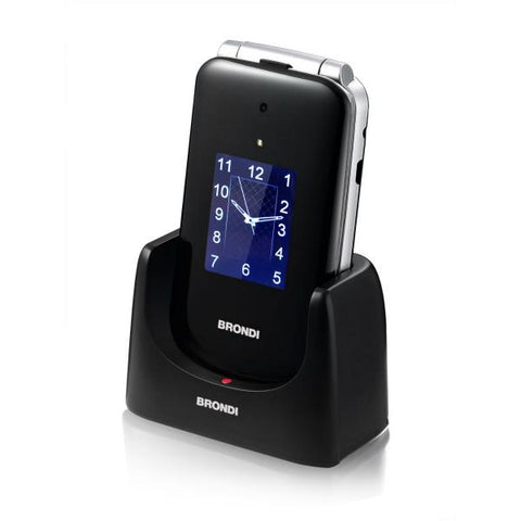 BRONDI AMICO SUPERVOICE 2.8" DUAL SIM BLACK SILVER SENIOR PHONE