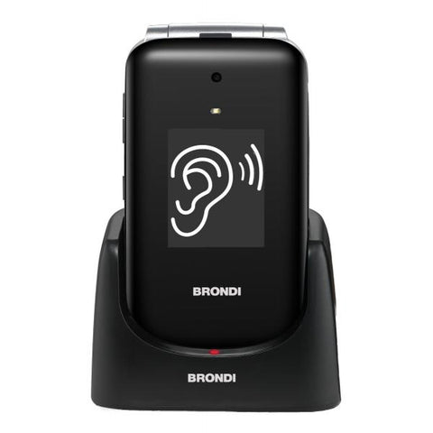BRONDI AMICO SUPERVOICE 2.8" DUAL SIM BLACK SILVER SENIOR PHONE