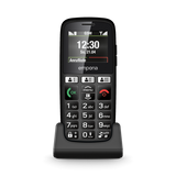 EMPORIA HAPPY 2G SENIOR 1.33" 32MB SIM SINGOLA BLUETOOTH ANDROID ITALIA BLACK