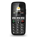 EMPORIA HAPPY 2G SENIOR 1.33" 32MB SIM SINGOLA BLUETOOTH ANDROID ITALIA BLACK