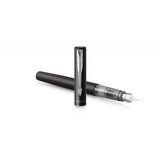 PARKER VECTOR XL PENNA STILOGRAFICA PENNINO M FUSTO NERO PUNTALE CROMATO INCHIOSTRO BLU CONFEZIONE REGALO