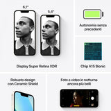 Apple iPhone 13 15,5 cm (6.1") Doppia SIM iOS 15 5G 128 GB Bianco