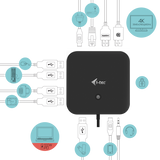 I-TEC DOCKING STATIONS USB-C HDMI DP DOCK PD100W 2X LCD DOCK + CHARGER-C112W
