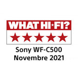 Sony Auricolari WF-C500 True Wireless - Fino a 20 ore di durata della batteria con custodia di ricarica - Compatibile con l'Assistente Vocale - Microfono integrato per le telefonate - Connessione Blu