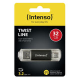 INTENSO TWIST FLASH DRIVE 32GB CHIAVETTA USB DUAL USB-A + USB-C 3.2 GEN1